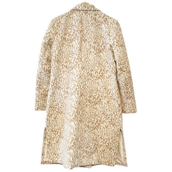 Nine West Side Vent Animal Print Coat in Ivory Tan Leopard - Picture 4 of 11